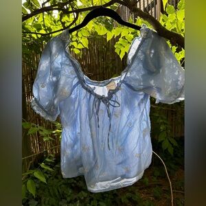 Sezane boho peasant blouse